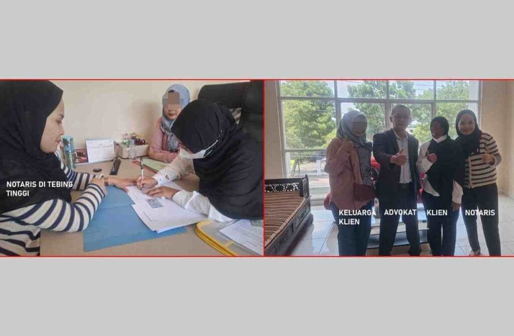 Penandatanganan Perjanjian Pembagian Harta Bersama di hadapan Notaris di Tebing Tinggi pasca terjadinya perceraian yang perkaranya diadili di Pengadilan Agama Tebing Tinggi